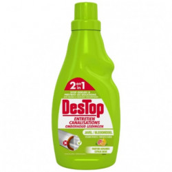 LOT DE 5 - DESTOP - Javel Fraîcheur Agrumes Gel Entretien Canalisation -  flacon de 750 ml