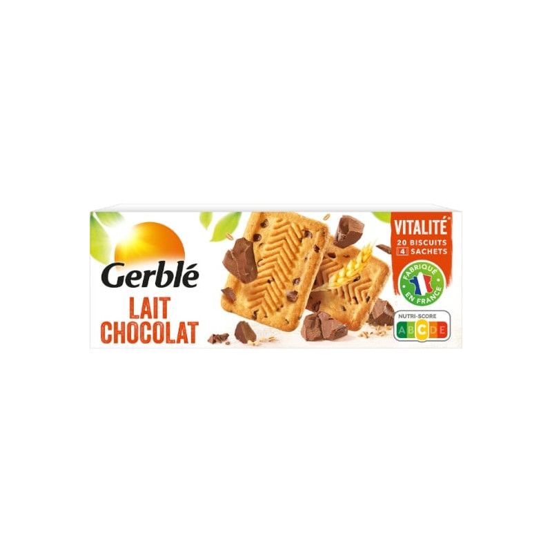 LOT DE 3 - GERBLE - Biscuits Lait Chocolat Vitalité - boîte de 230 g