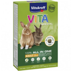 VITAKRAFT - Vita Spécial Aliment Tout en 1 pour lapin nain - boite de 600 g