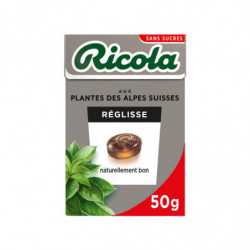 LOT DE 3 - RICOLA - Bonbons Réglisse - boite de 50 g