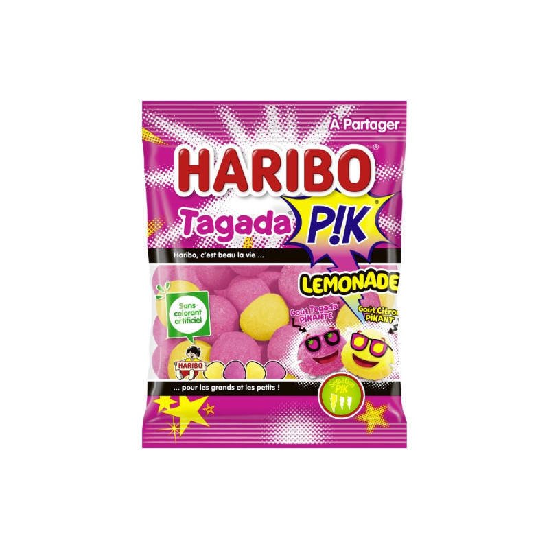 HARIBO - Bonbons Fraise Tagada Pik Lemonade - sachet de 180 g