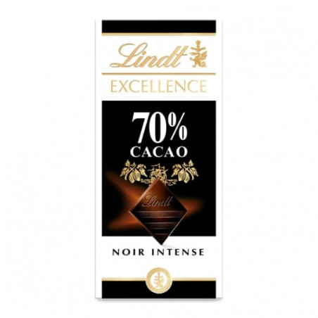 LOT DE 4 - LINDT - Excellence Tablette de chocolat Noir 70 % - tablette de 100 g
