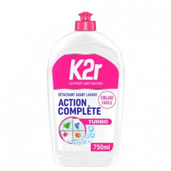 LOT DE 5 - K2R - Détachant Avant Lavage Ciblage Facile Action Complete - flacon de 750 ml