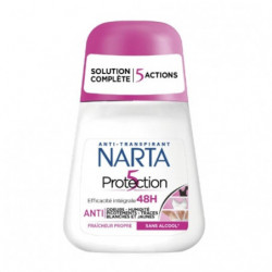 LOT DE 6 - NARTA -Protection 5 Déodorant Anti Transpirant Femme 48h - roll-on de 50 ml