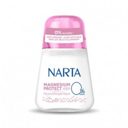 LOT DE 5 - NARTA - Magnésium Protect Hypoallergénique 48h Deodorant Femme - roll-on de 50 ml