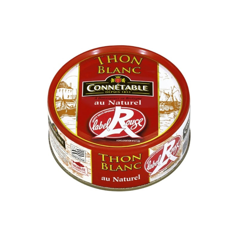 LOT DE 3 - CONNETABLE - Thon blanc au naturel Label Rouge - boîte de 112 g