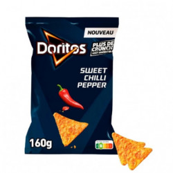 LOT DE 5 - DORITOS - Tortillas Chips goût Sweet Chili Pepper - sachet de 160 g
