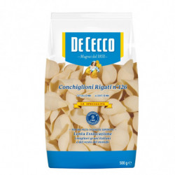 LOT DE 6 - DE CECCO - Pâtes Conchiglioni Rigati n°126 - paquet de 500 g