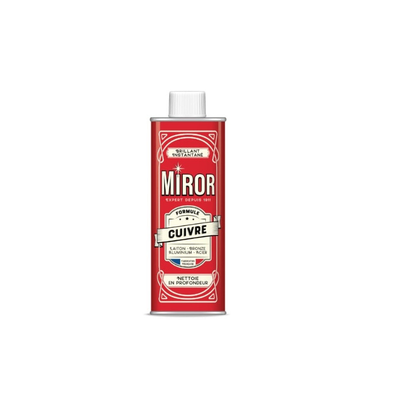 LOT DE 4 - MIROR - Cuivre Brillant Instantané Nettoyant Ménager - flacon de 250 ml