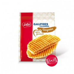 LOT DE 4 - LOTUS - Gaufres Fourrées Cur Fondant Saveur Vergeoise - paquet de 310 g