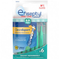 EFISEPTYL - Clean Expert 0.9 mm brossettes interdentaire - paquet de 6 brossettes