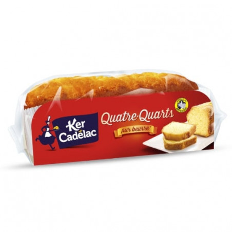 LOT DE 6 - KER CADELAC - Quatre-Quarts Pur Beurre - gâteau de 200 g