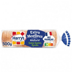 LOT DE 2 - HARRYS - Extra Moelleux Nature Sans Sucres Ajoutés Pain De Mie - paquet de 500 g