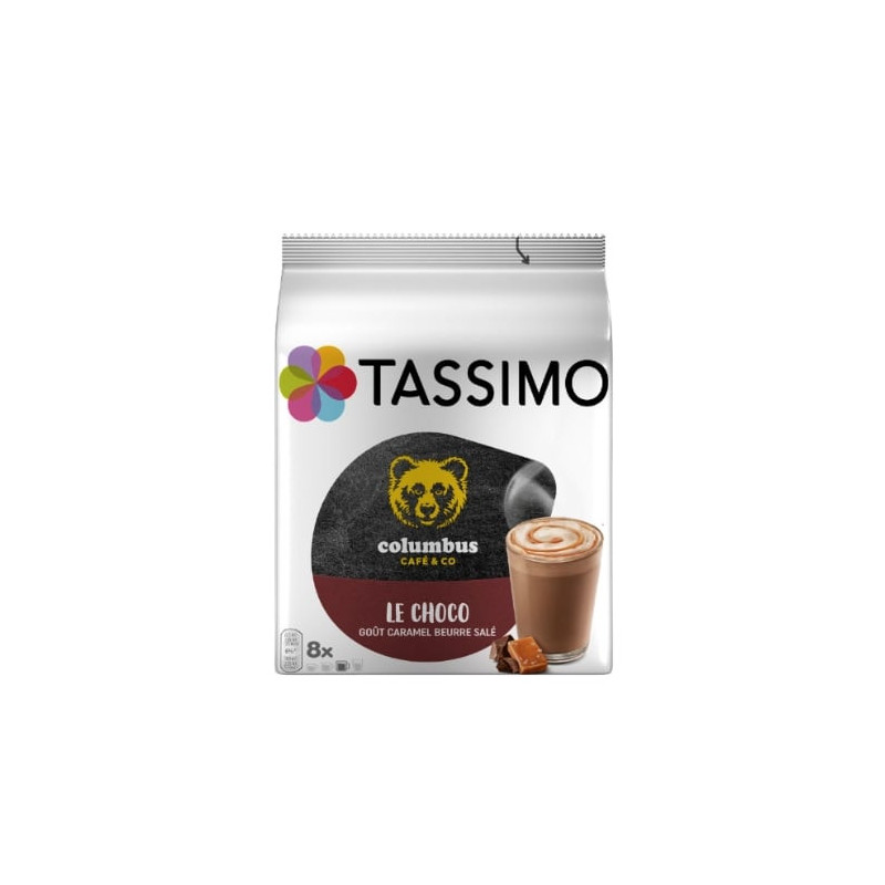 LOT DE 3 - TASSIMO - Columbus Le choco - Caramel beurre salé - 8 dosettes - 240 g