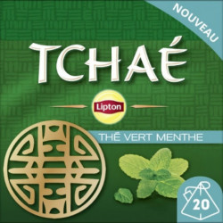 LOT DE 6 - LIPTON - Tchaé Thé vert Menthe - boite de 25 sachets - 50 g