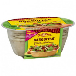LOT DE 3 - OLD EL PASO - Barquitas Tortilla Moelleuses Blé Nature - paquet de 8 Tortillas - 193 g