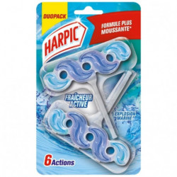 HARPIC - Active Fresh Explosion Marine Bloc WC - paquet de 2 blocs