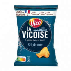 LOT DE 4 - VICO - Chips La Vicoise Sel de mer - paquet de 120 g