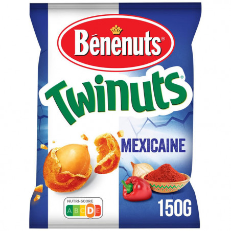 LOT DE 3 - BENENUTS - Twinuts saveur Mexicaine - paquet de 150 g