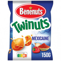 LOT DE 4 - BENENUTS - Twinuts saveur Mexicaine - paquet de 150 g