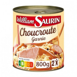 LOT DE 4 - WILLIAM SAURIN - Choucroute Garnie - Plat cuisiné - boite de 800 g