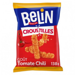 LOT DE 4 - BELIN - Croustilles Tomate Chili Biscuits apéritifs - sachet de 138 g