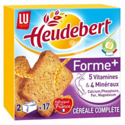 LOT DE 6 - HEUDEBERT - Biscottes aux céréales complètes Forme - boite de 280 g