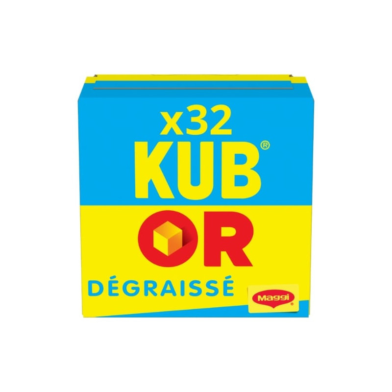 LOT DE 4 - MAGGI - Kub Or Bouillon Dégraissé  - 16 bâtonnets de 2 cubes - 128 g