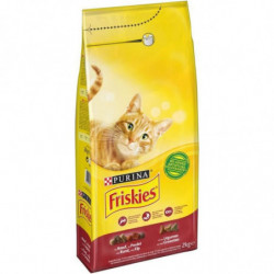 PURINA FRISKIES - Croquettes chats buf poulet légumes - Sac de 2 kg