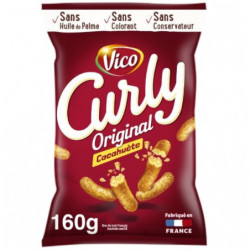 LOT DE 3 - VICO - Curly Soufflés Original Cacahuètes Format Familial - sachet de 160 g