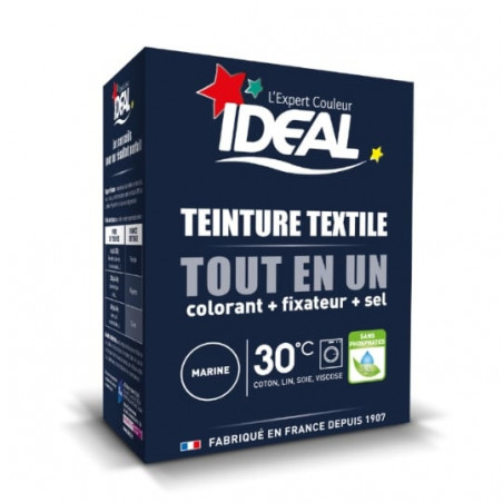 LOT DE 3 - IDEAL - Teinture Tissus Poudre Tout En Un Mini Marine - boite de 230 g