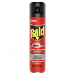LOT DE 5 - RAID - Insecticide Fourmis Araignées Cafards - spray de 400 ml