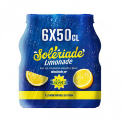 LOT DE 5 - SALVETAT - Limonade Solériade à l arôme naturel de Citron Vert - pack de 6 bouteilles de 50 cl