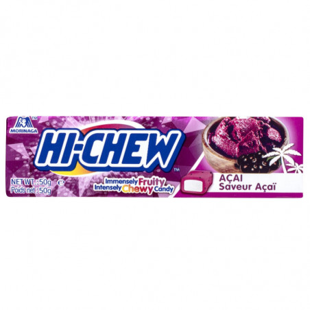 LOT DE 2 - HI-CHEW - Chewing gum à mâcher goût Acaï - étui de 50 g