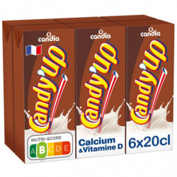 LOT DE 2 - CANDY UP - Goût Chocolat Boisson Lactée - pack de 6 briques de 20 cl