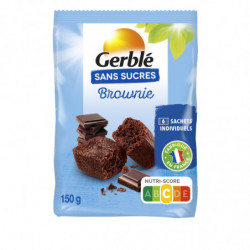 GERBLE - Brownie sans sucres - boîte de 150 g