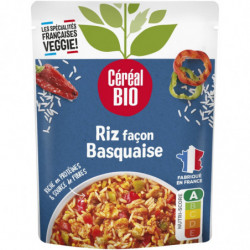 LOT DE 4 - CEREAL BIO - Riz Facon Basquaise Repas Individuel - sachet de 260 g