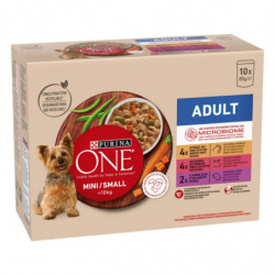 PURINA - Pâté pour chien Adulte Mini Small au buf poulet agneau - boite de 10 sachets de 85 g