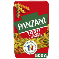 PANZANI - Torti Tomates et Épinards Pâtes - paquet de 500 g