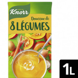 LOT DE 4 - KNORR - Douceur de 8 Légumes avec une Touche de Crème - brique de 1 L