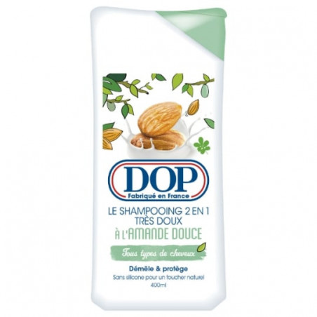 LOT DE 4 - DOP - Très Doux Shampooing 2-en-1 à Amande Douce Shampoing Cheveux Normaux - flacon de 400 ml