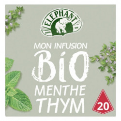ELEPHANT - Mon Infusion Menthe Thym Bio - boite de 20 sachets
