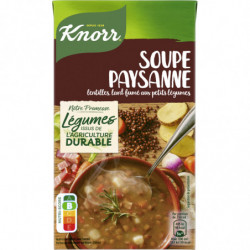 LOT DE 6 - KNORR - Soupe Paysanne Lentilles et lard fumé - brique de 1 L