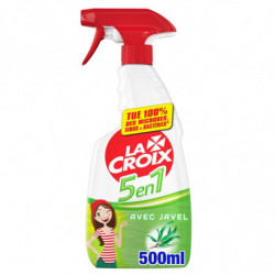 LOT DE 3 - LA CROIX - Spray avec Javel 5en1 Fraîcheur Eucalyptus Nettoyant Ménager - Spray de 500 ml