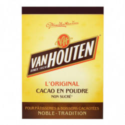 LOT DE 4 - VAN HOUTEN - L'Original Cacao Non Sucré - boite de 255 g