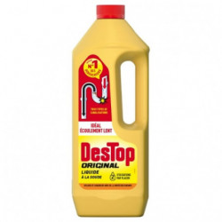 LOT DE 4 - DESTOP - Original Jaune Déboucheur surpuissant à la soude - flacon de 1 l