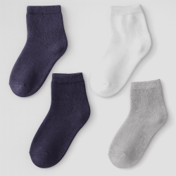 Chaussettes SENNA blanches pour garçon – taille 32-36 – confortables pour école et sport