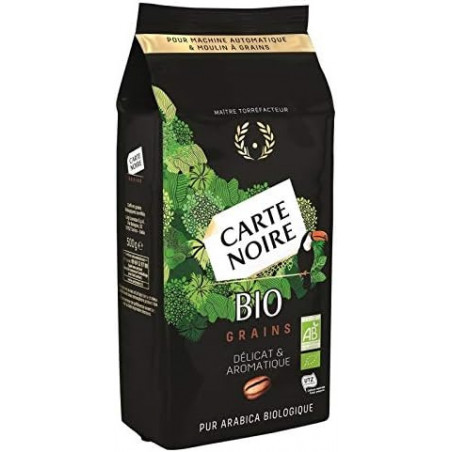LOT DE 3 - CARTE NOIRE - Café en grains Arabica Bio - paquet de 500 g