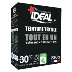 LOT DE 4 - IDEAL - Teinture Tissus Poudre Tout En Un Mini Noir - boite de 230 g