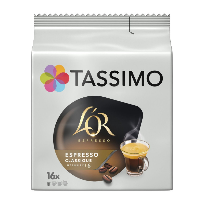 LOT DE 3 - TASSIMO - L'OR café Espresso Classique Compatibles Tassimo - paquet de 16 dosettes